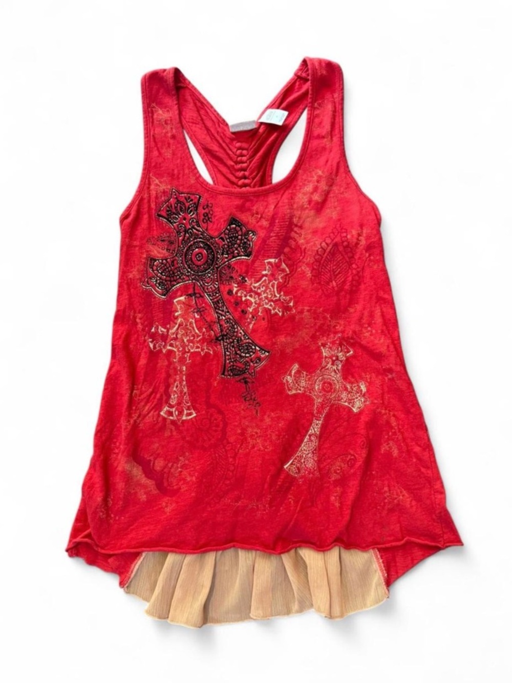 Daytrip Grunge Braided Racerback Tank Top